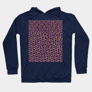 Aubergine Triangular Patterns Hoodie